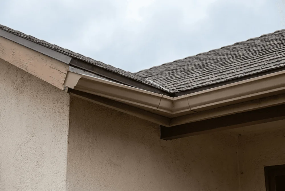 Clean gutter after service