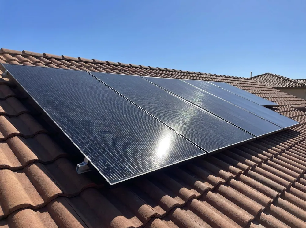 Solar panels cleaned and shining