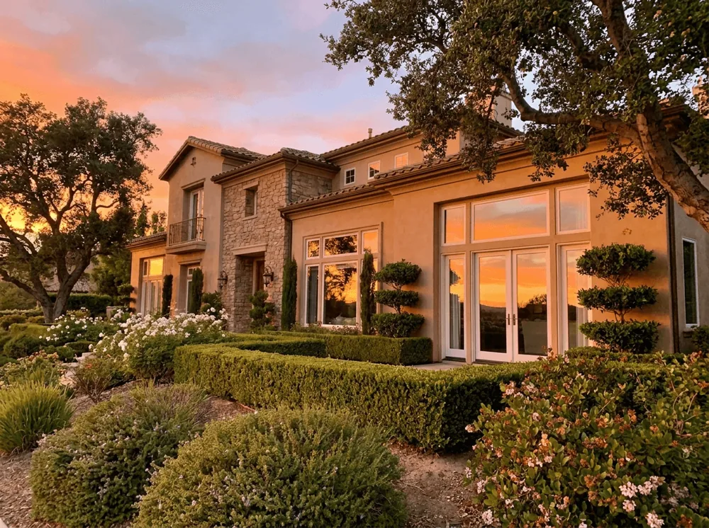 Conejo Valley estate with clean windows