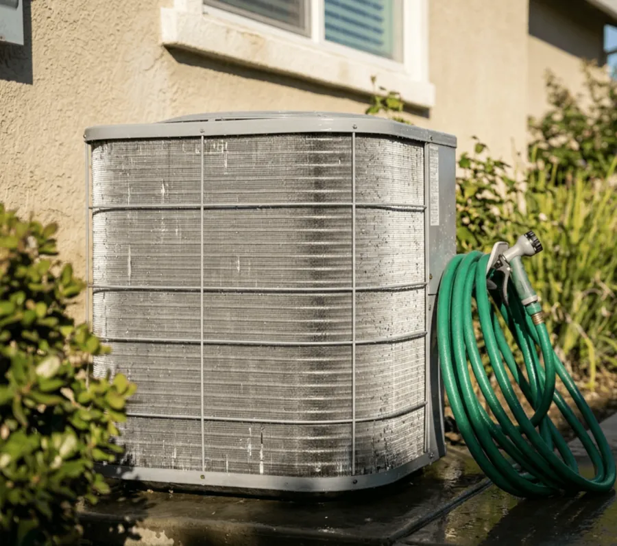 Outdoor air conditioning condenser